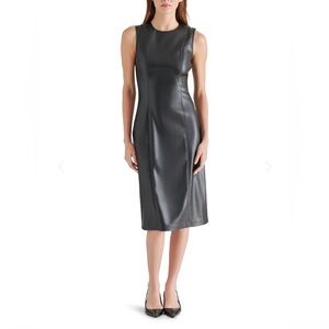 NWT Steve Madden Faux Leather MIDI Dress